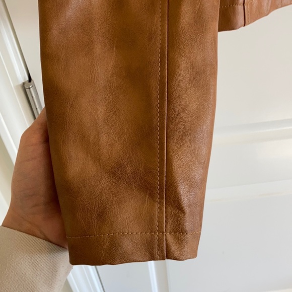 Ann Taylor Factory brown faux leather jacket - Picture 6 of 7